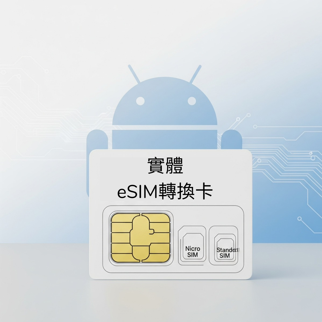【實體卡】安卓專用 eSIM 轉換卡|舊手機秒升級eSIM,支援三合一 SIM卡 UICC卡