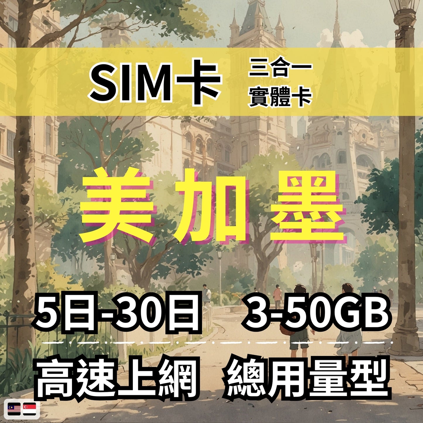 【實體卡】北美3國 跨國上網 總量型SIM卡 3-50GB 美國/加拿大/墨西哥 4G/5G -J