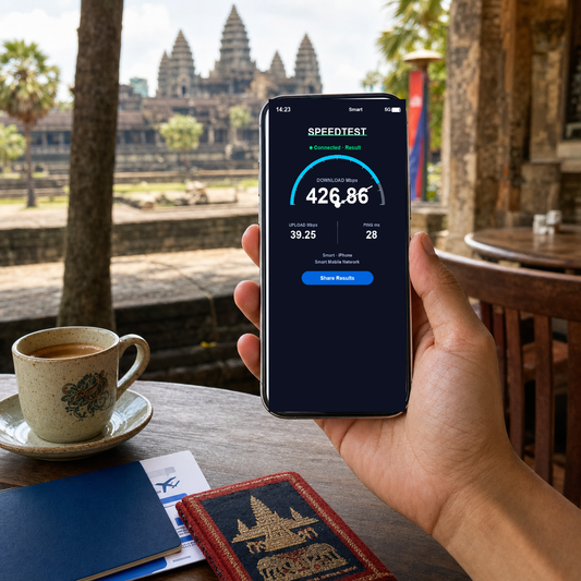【eSIM】柬埔寨上網卡|高速總量3~50GB|免換卡即買即用|實測網速 SIM88-UGC-POS2