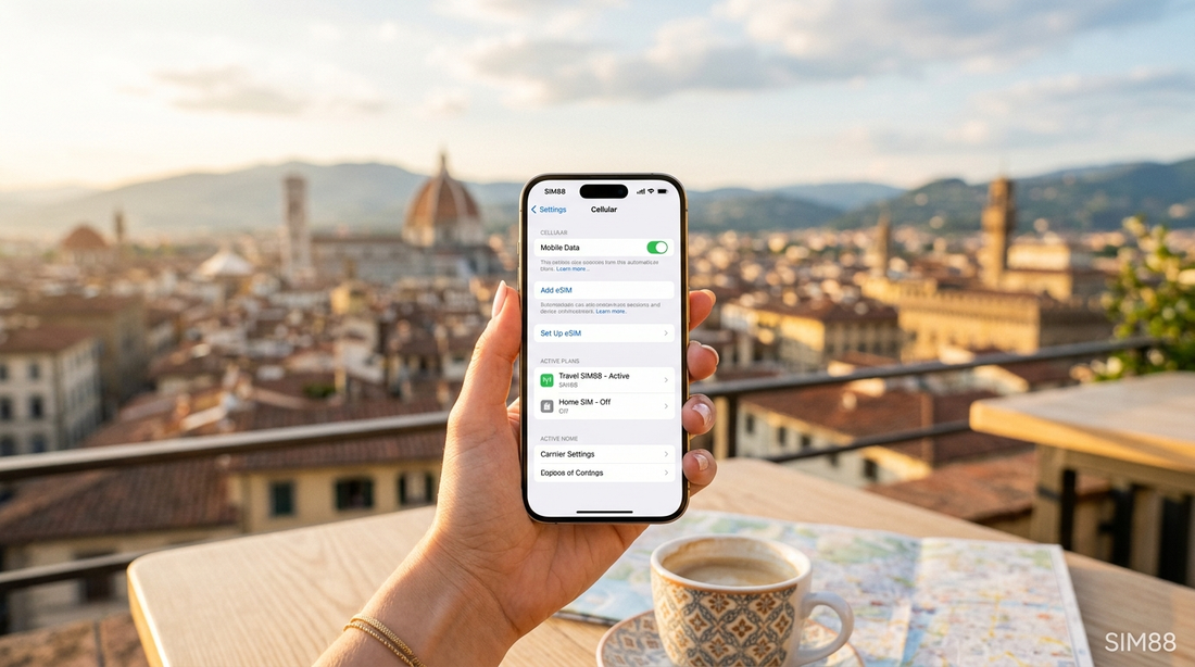 【iPhone eSIM 安裝教學】2026 最新圖文步驟，3 分鐘設定完成！ | SIM88 旅遊上網攻略
