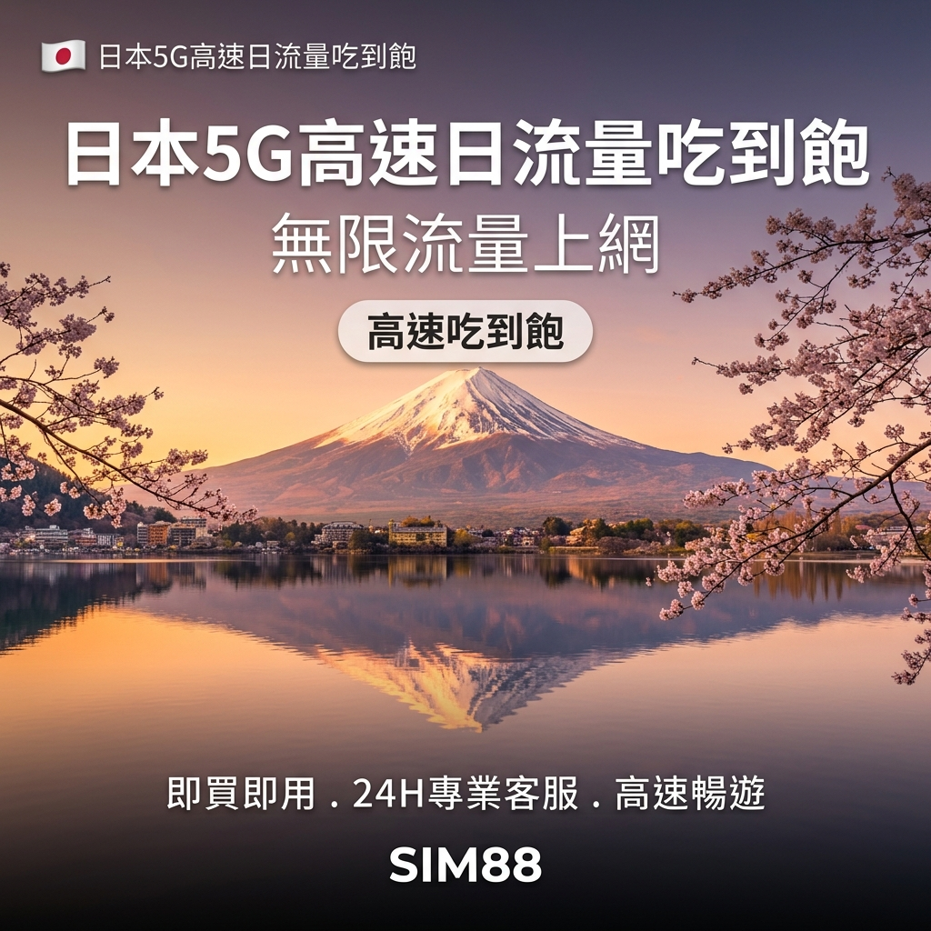 【eSIM】日本上網卡｜每日高速吃到飽｜SoftBank電信｜1-30天