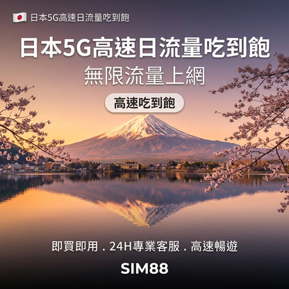 【eSIM】日本上網卡｜每日高速吃到飽｜SoftBank電信｜1-30天