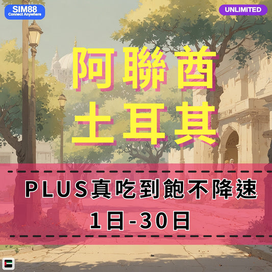 【eSIM】阿聯酋（阿拉伯聯合酋長國）網卡 每日1GB 長期方案 即買即用