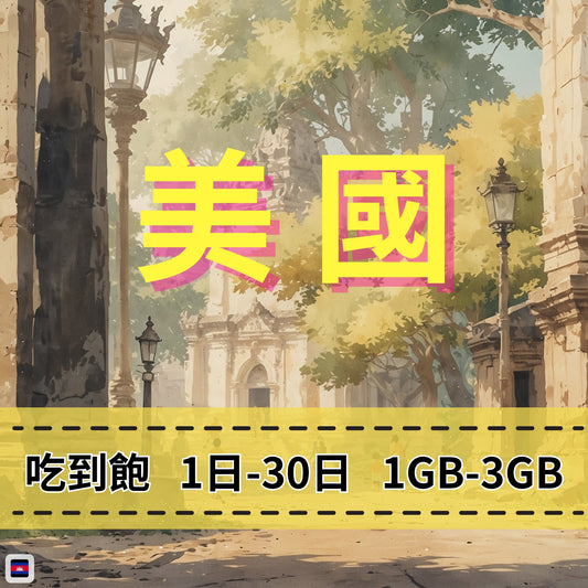 【eSIM】美國網卡 每日1GB 長期方案 紐約洛杉磯 免設定 即買即用
