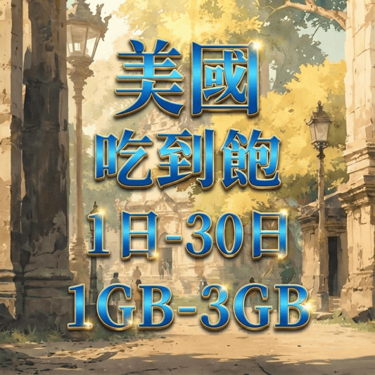 【eSIM】美國網卡 每日1GB 長期方案 紐約洛杉磯 免設定 即買即用