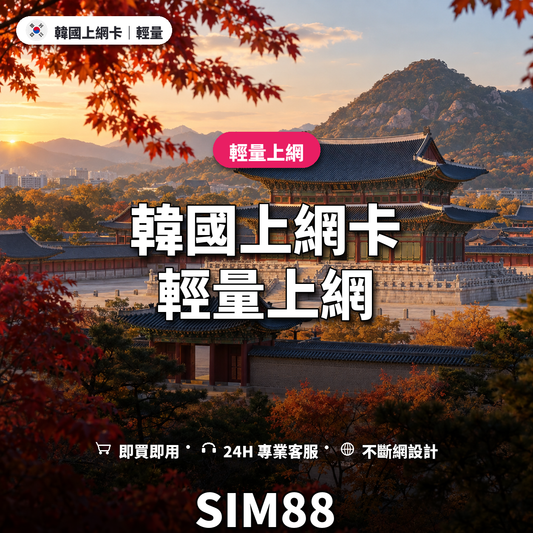 韓國實體卡上網卡｜輕量上網｜SIM88