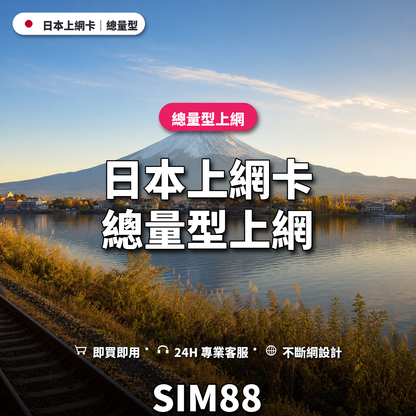 日本eSIM上網卡｜總量型上網｜SIM88