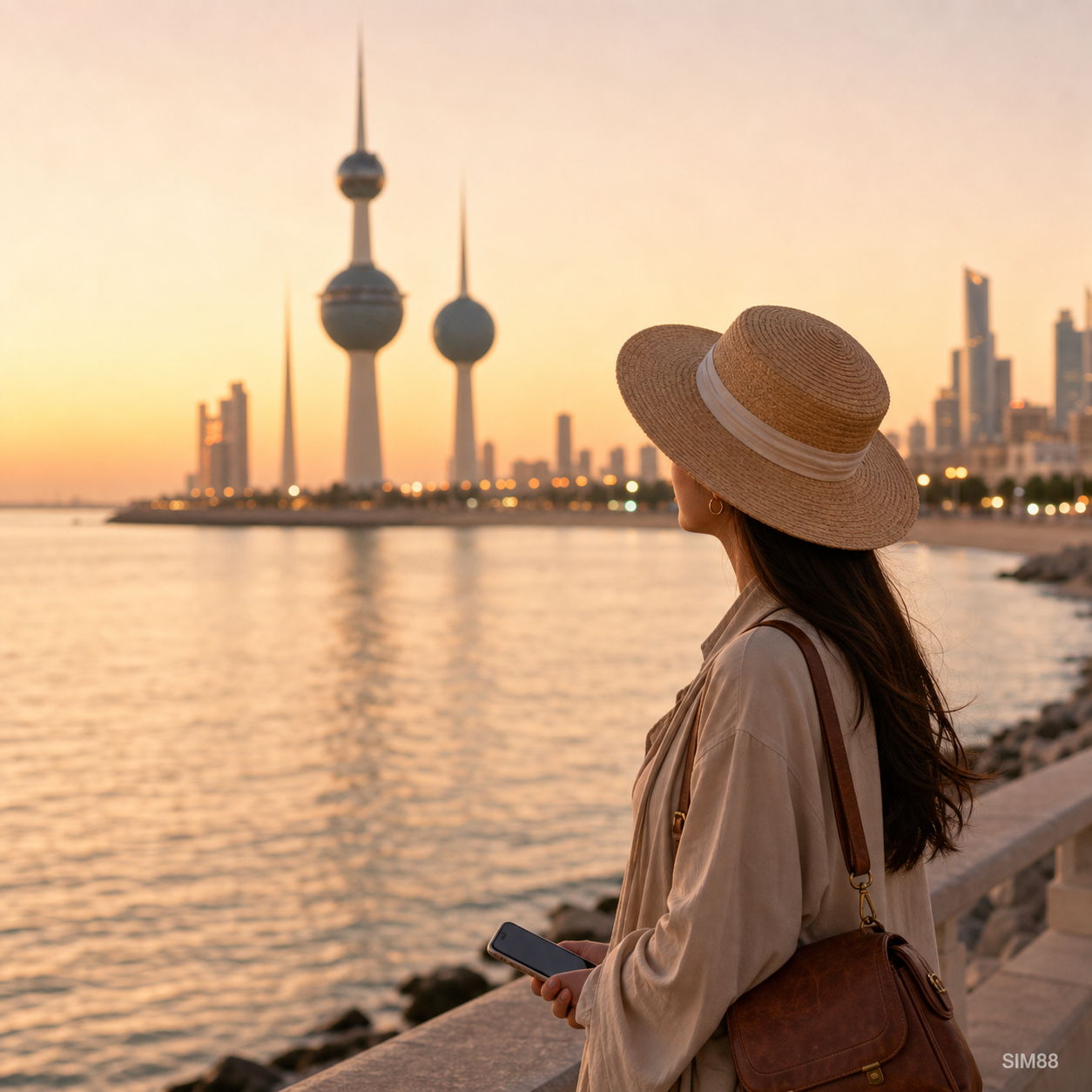科威特旅遊風景｜Kuwait Towers 與阿拉伯灣 golden hour