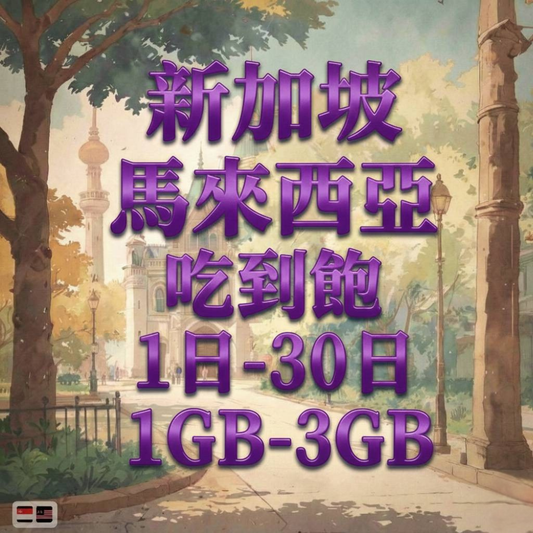 【eSIM】新加坡馬來西亞網卡 每日1GB 長期方案 跨國免換卡 即買即用