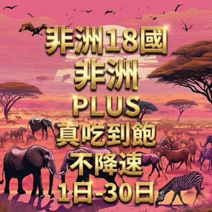 【eSIM】PLUS非洲18國無限流量上網｜真吃到飽、不降速｜Globe電信｜非洲18國高速暢遊無阻