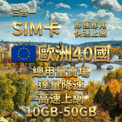European Internet SIM card 50GB, Internet card for 40 European countries, French Internet, British Internet, German Internet, Dutch Internet, Icelandic Internet, Italian Internet, Spanish Internet