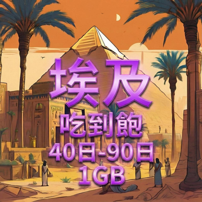 【eSIM】埃及40至90日流量吃到飽方案｜Etisalat電信｜每日高速用量達上限後降速無限使用，埃及全境暢遊上網