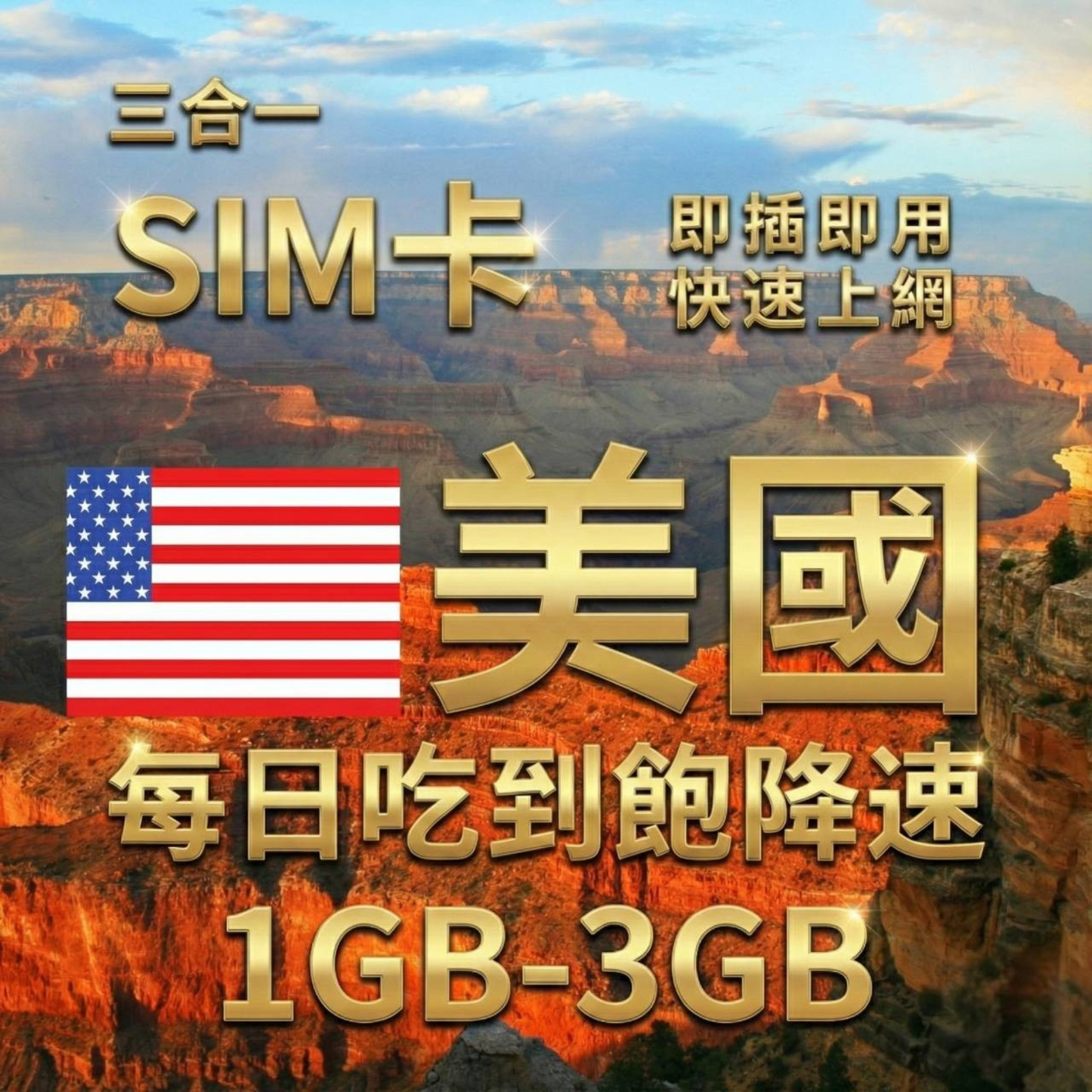 【實體卡】美國上網SIM卡｜每日高速流量｜降速128Kbps續無限｜AT&T、Verizon電信-J