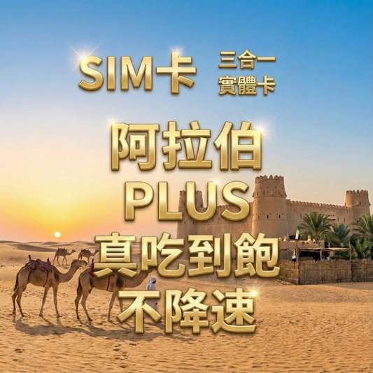 【實體卡】沙烏地阿拉伯 無限流量吃到飽 4G/5G 免設定 即插即用 -J