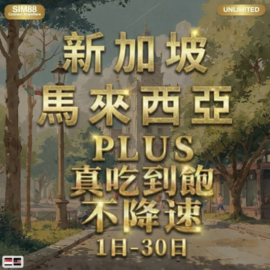 【eSIM】新加坡馬來西亞網卡 無限流量吃到飽 長期方案 跨國免換卡 即買即用