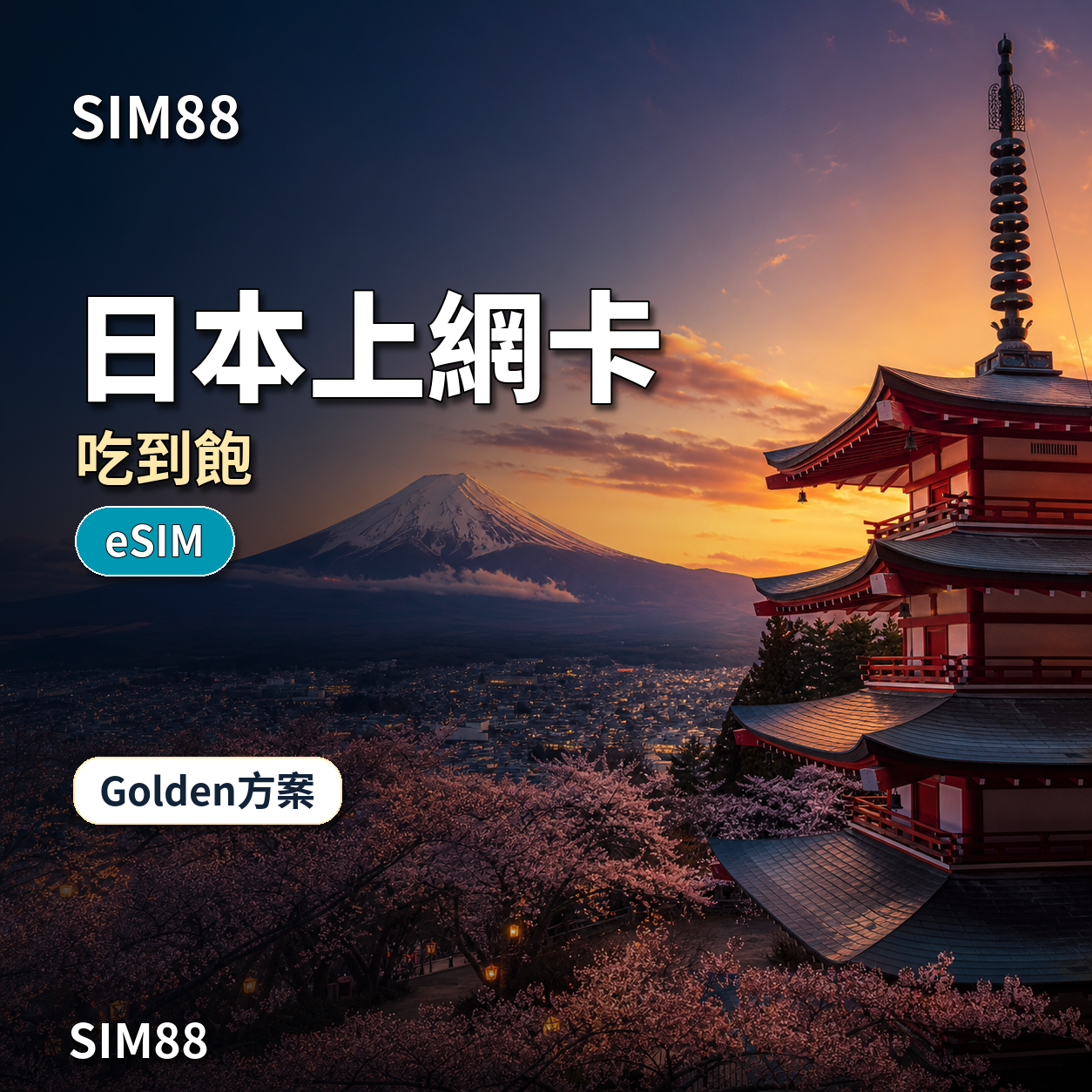 SIM88 日本上網卡 吃到飽 eSIM