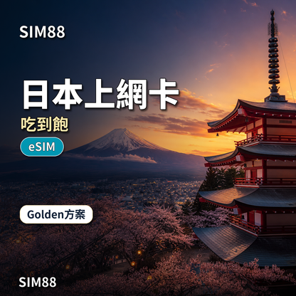 SIM88 日本上網卡 吃到飽 eSIM