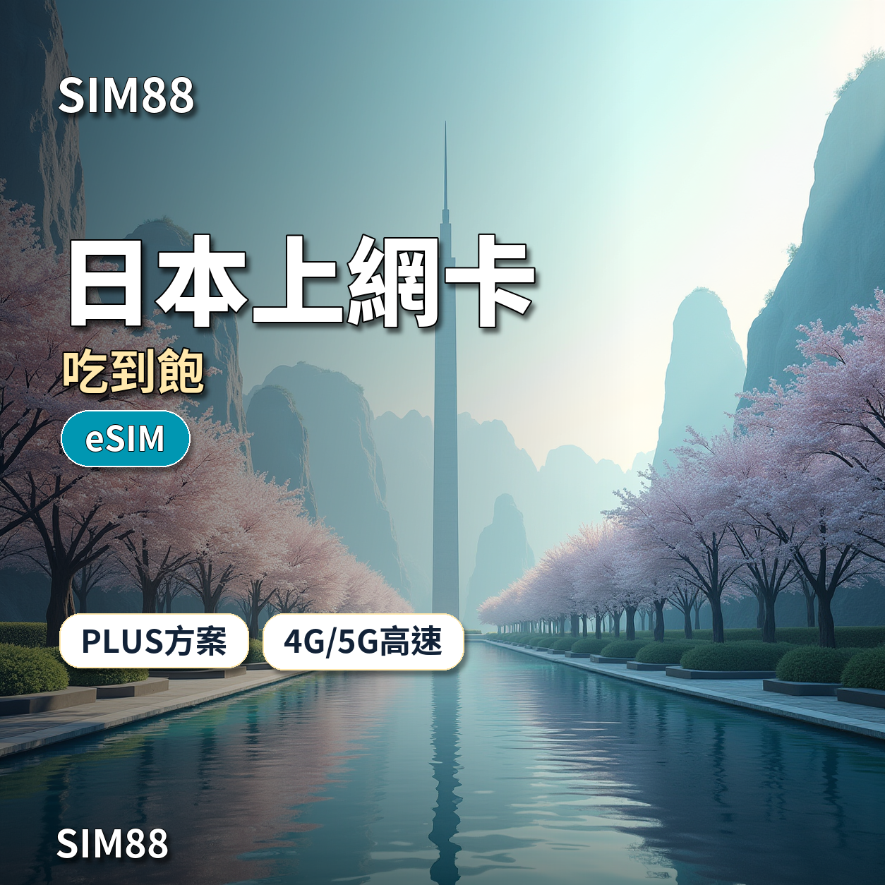 SIM88 日本上網卡 吃到飽 eSIM