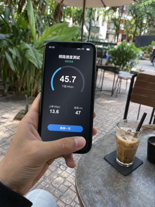 【eSIM】越南上網卡｜總量3-50GB｜越南當地電信｜網速示意 SIM88-UGC-POS2