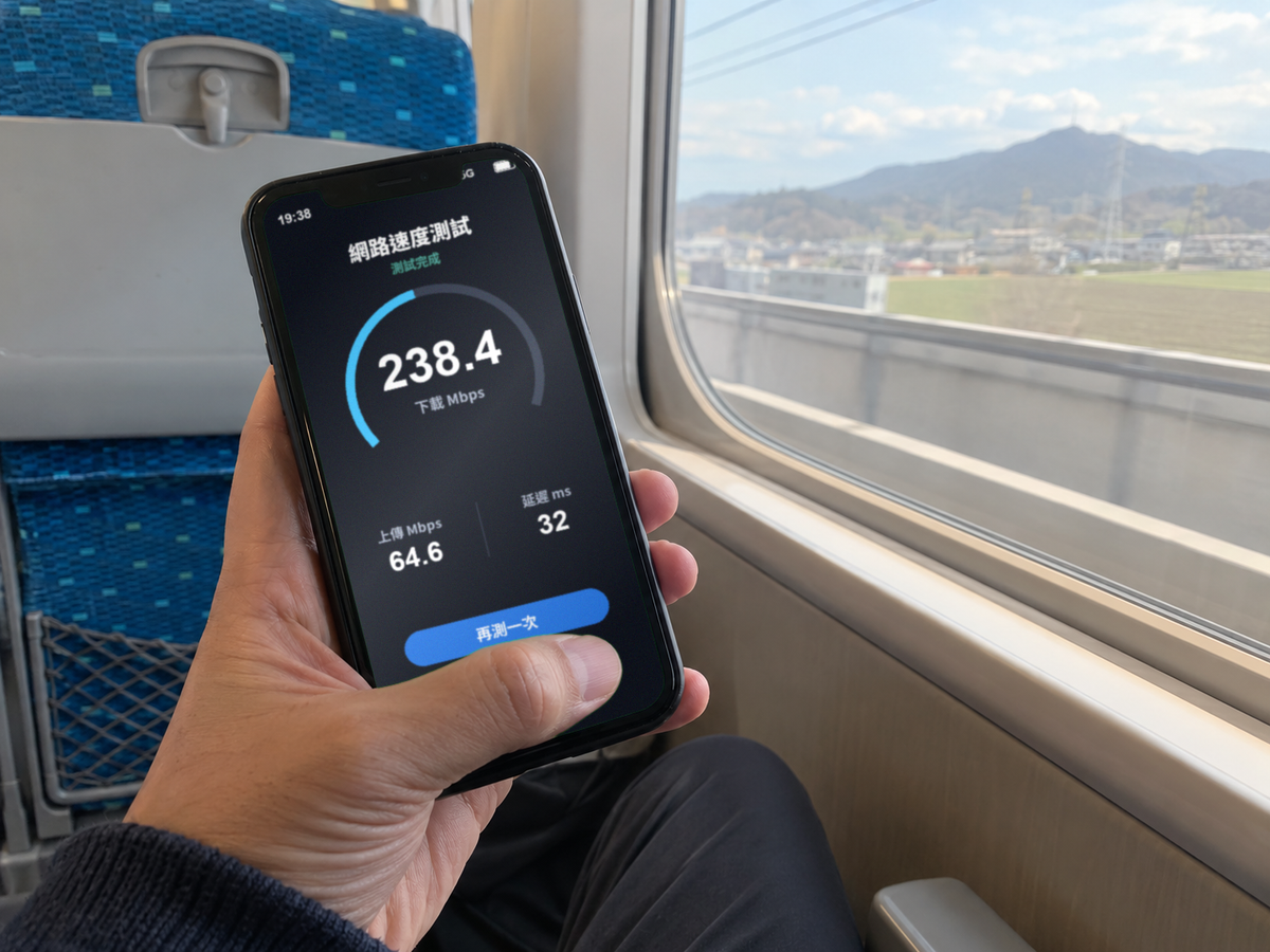【eSIM】日本上網卡｜5G高速總量型｜日本當地電信｜網速示意 SIM88-UGC-POS2
