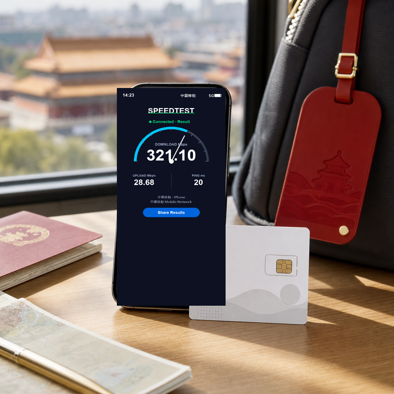 【實體卡】中國上網卡｜每日1-3GB｜4G/5G高速｜實測網速 SIM88-UGC-POS2