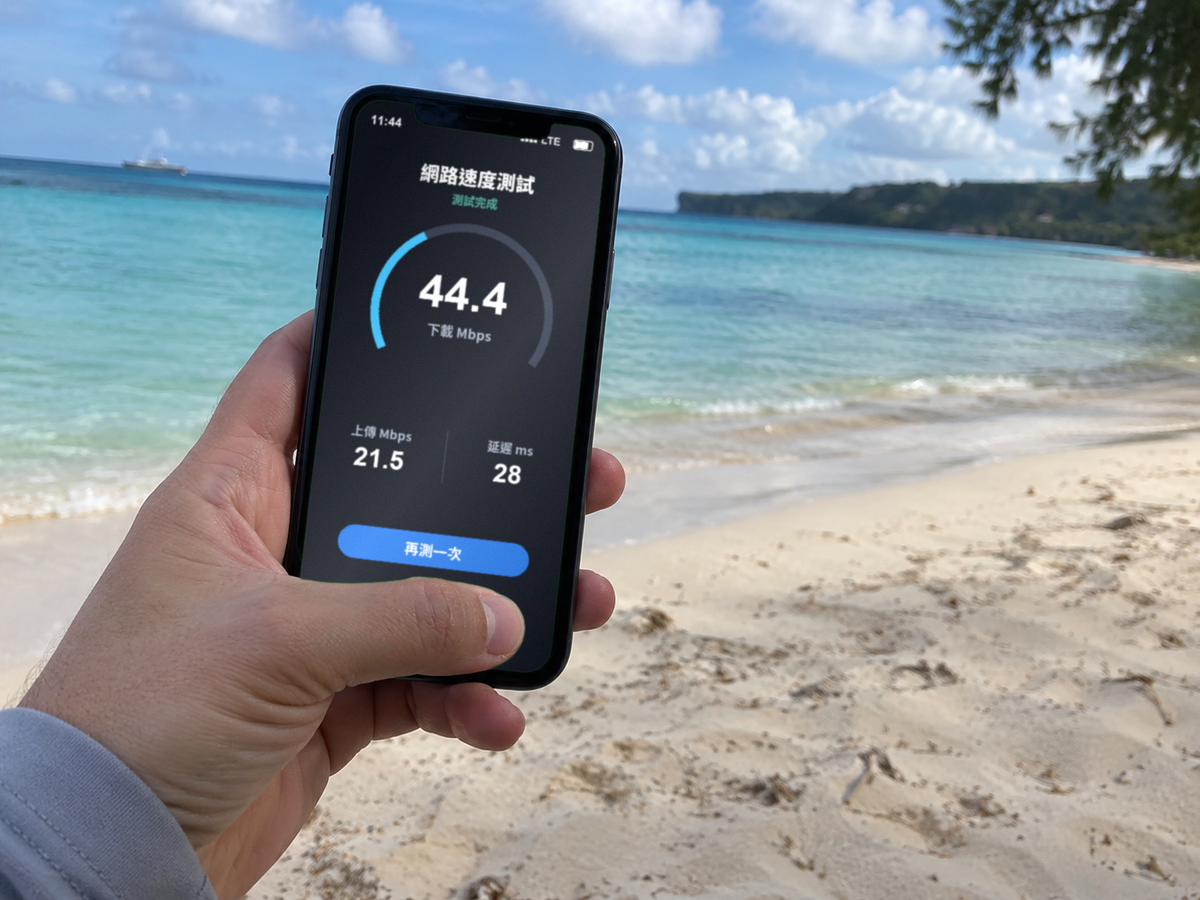 【eSIM】關島/塞班島上網卡｜每日高速吃到飽｜Docomo電信｜40-90天｜網速示意 SIM88-UGC-POS2