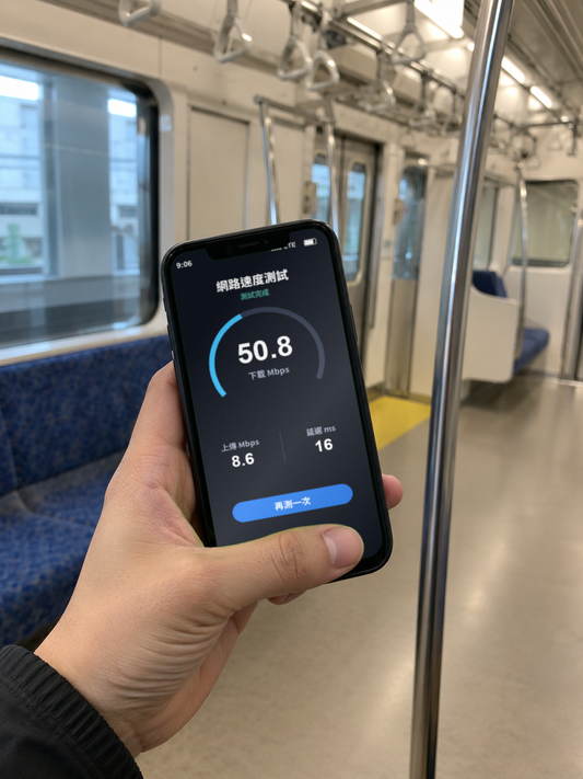 【eSIM】日本上網卡｜每日500MB輕量型｜SoftBank/KDDI雙電信｜網速示意 SIM88-UGC-POS2