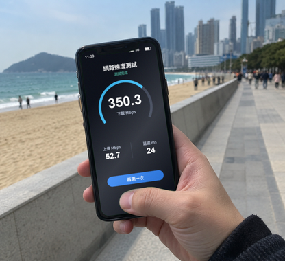【實體卡】韓國 總量型SIM卡 3-50GB 4G/5G｜網速示意 SIM88-UGC-POS2