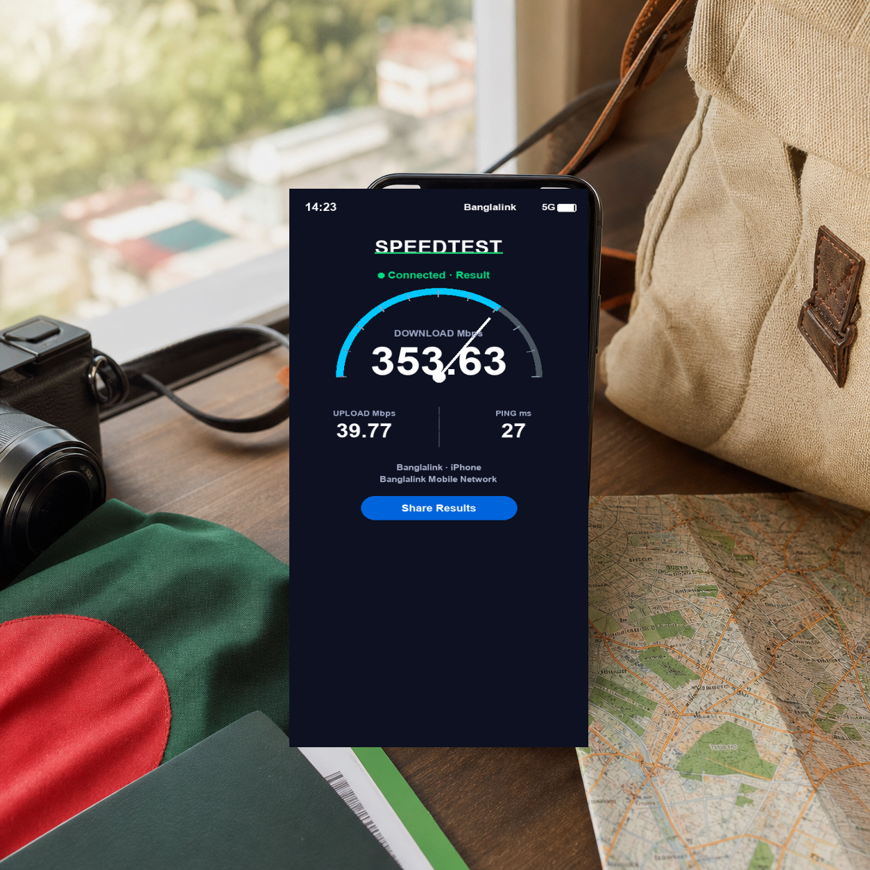 【實體卡】孟加拉上網卡｜每日1-3GB｜4G/5G高速｜實測網速 SIM88-UGC-POS2