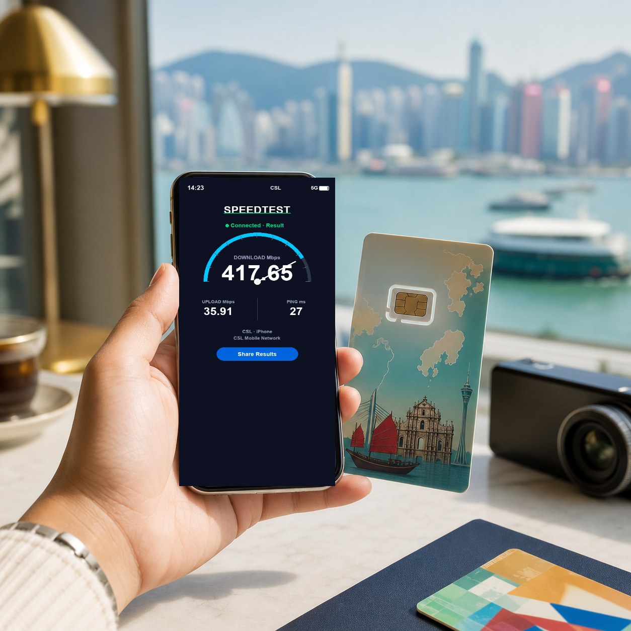 【實體卡】香港/澳門 無限流量吃到飽 4G/5G 免設定 即插即用｜實測網速 SIM88-UGC-POS2