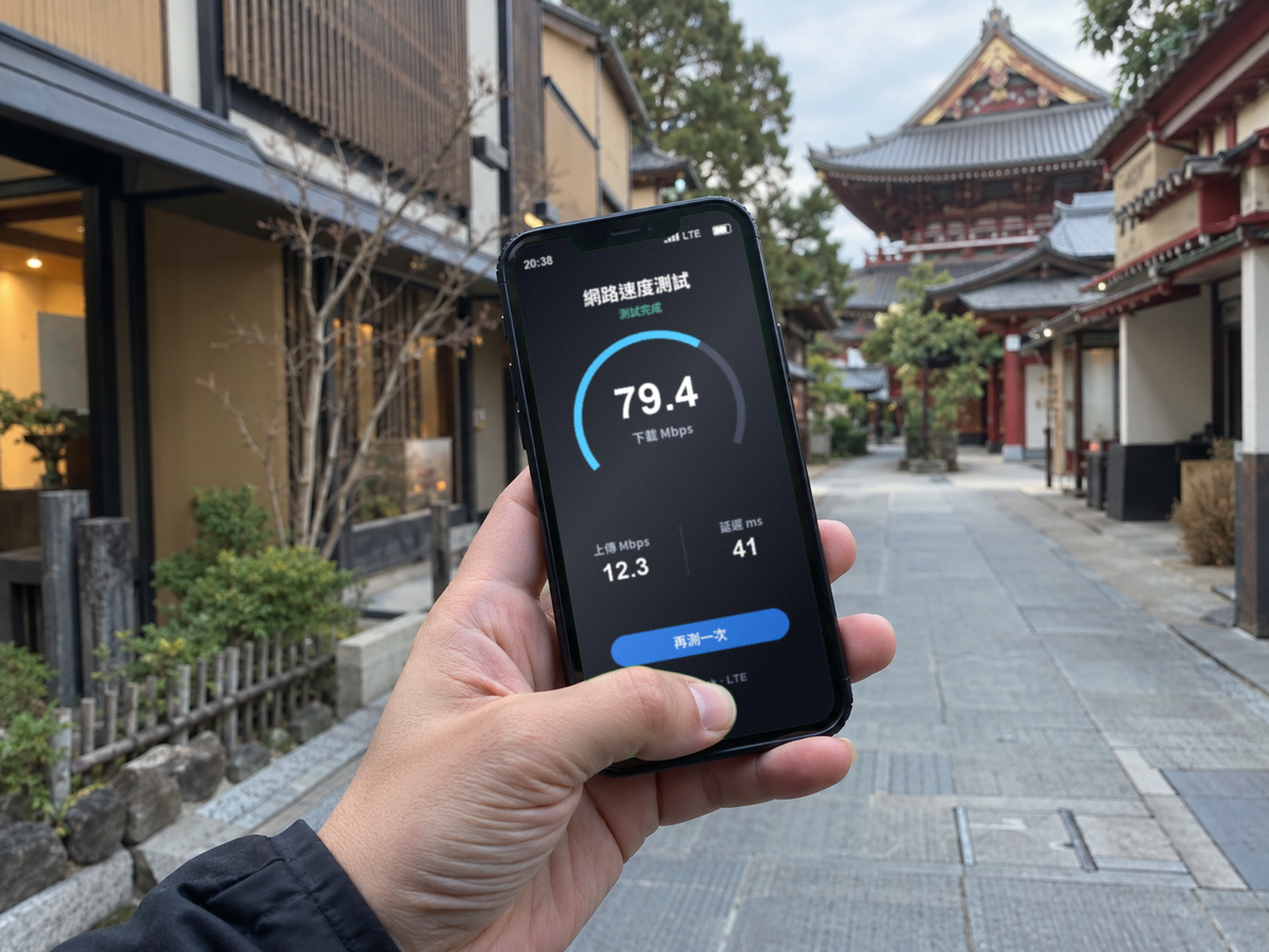 【實體卡】日本上網卡｜10-50GB總量型｜KDDI/Softbank｜網速示意 SIM88-UGC-POS2