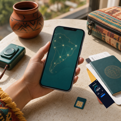 【實體卡】南美7+國上網卡｜總量3-50GB｜跨國上網｜實測網速 SIM88-UGC-POS2