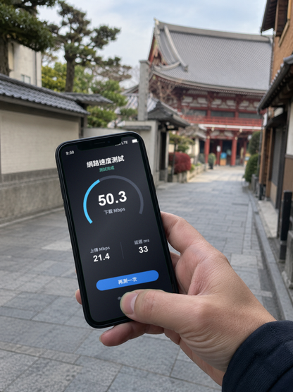 【eSIM】日本上網卡 Golden｜真吃到飽不降速｜DoCoMo網路｜1-30天｜網速示意 SIM88-UGC-POS2