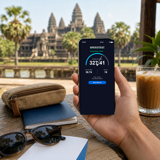 【eSIM】柬埔寨上網卡｜無限流量吃到飽｜免換卡即買即用｜實測網速 SIM88-UGC-POS2