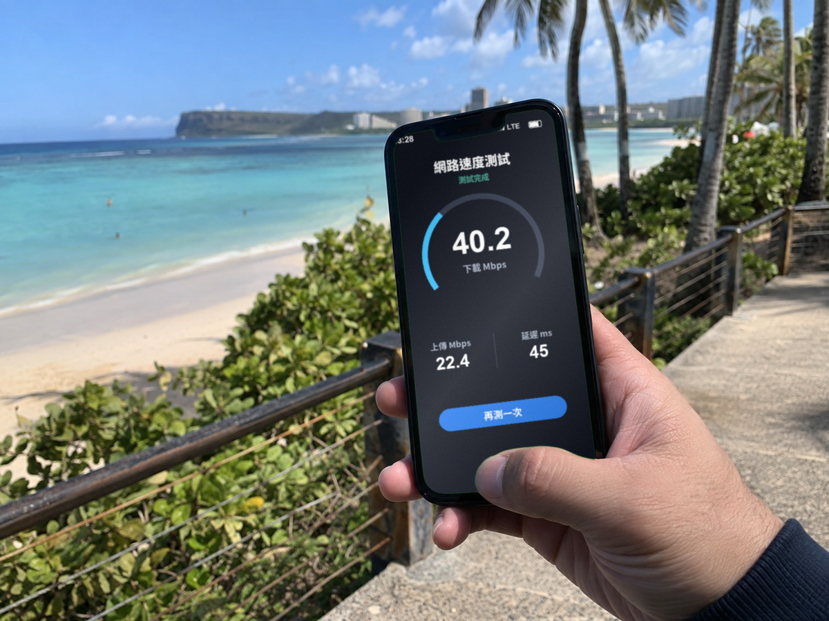 【eSIM】塞班/關島上網卡｜每日1-3GB高速上網｜免換卡即買即用｜3-30天｜網速示意 SIM88-UGC-POS2